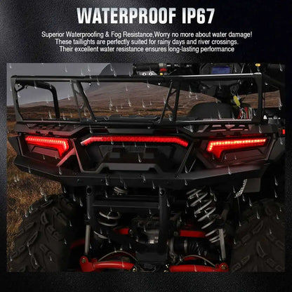 3-Piece LED Rear Tail and Center Brake Light Kit for Polaris RZR XP 1000 & RZR XP Turbo