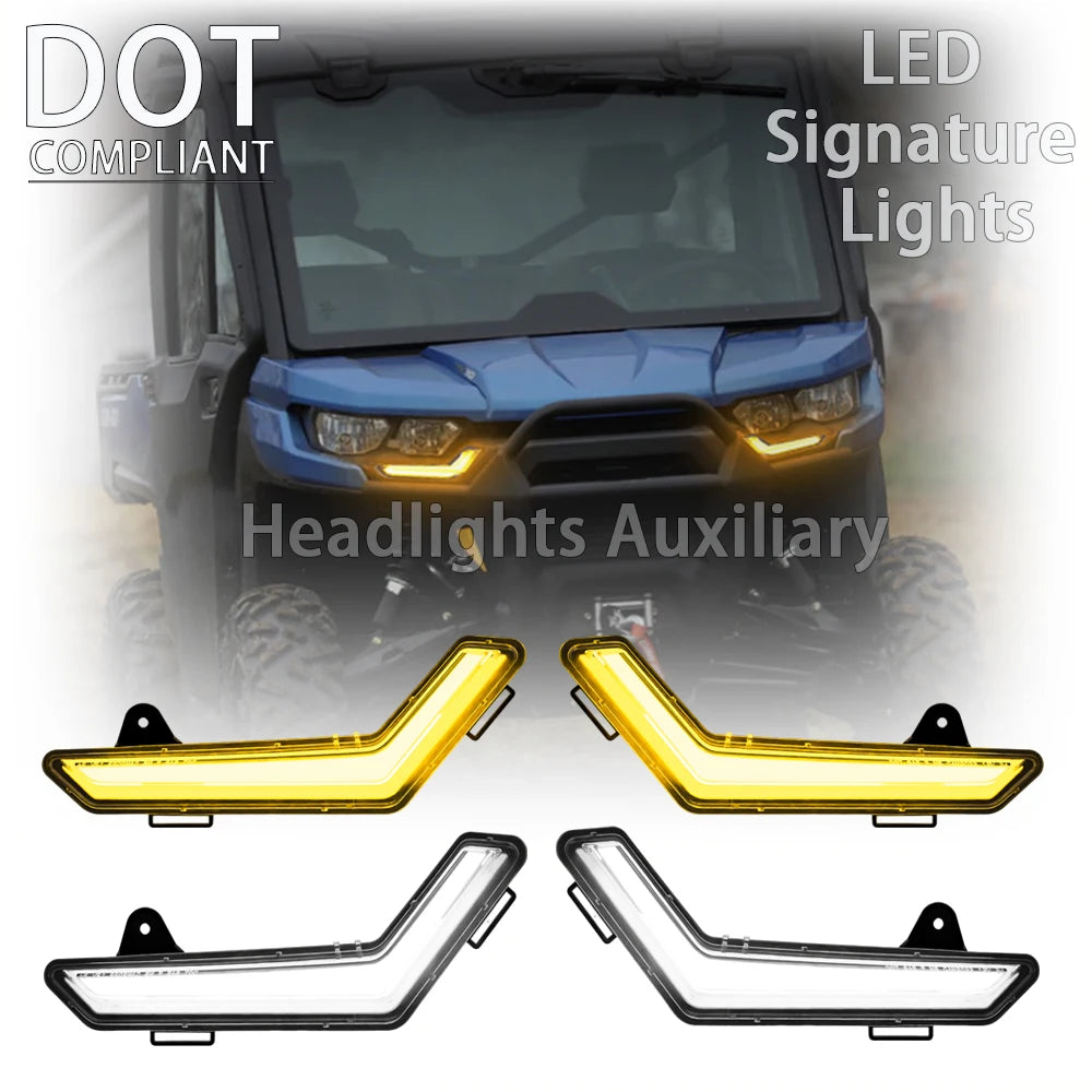 Sequential Flowing LED Turn Signal DRLs for Can-Am Defender & Commander