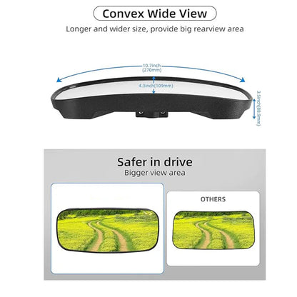 HD Center Rearview Mirror with Belt Bypass Straps for Polaris Ranger 570, Ranger XP 1000 & Ranger XP 900