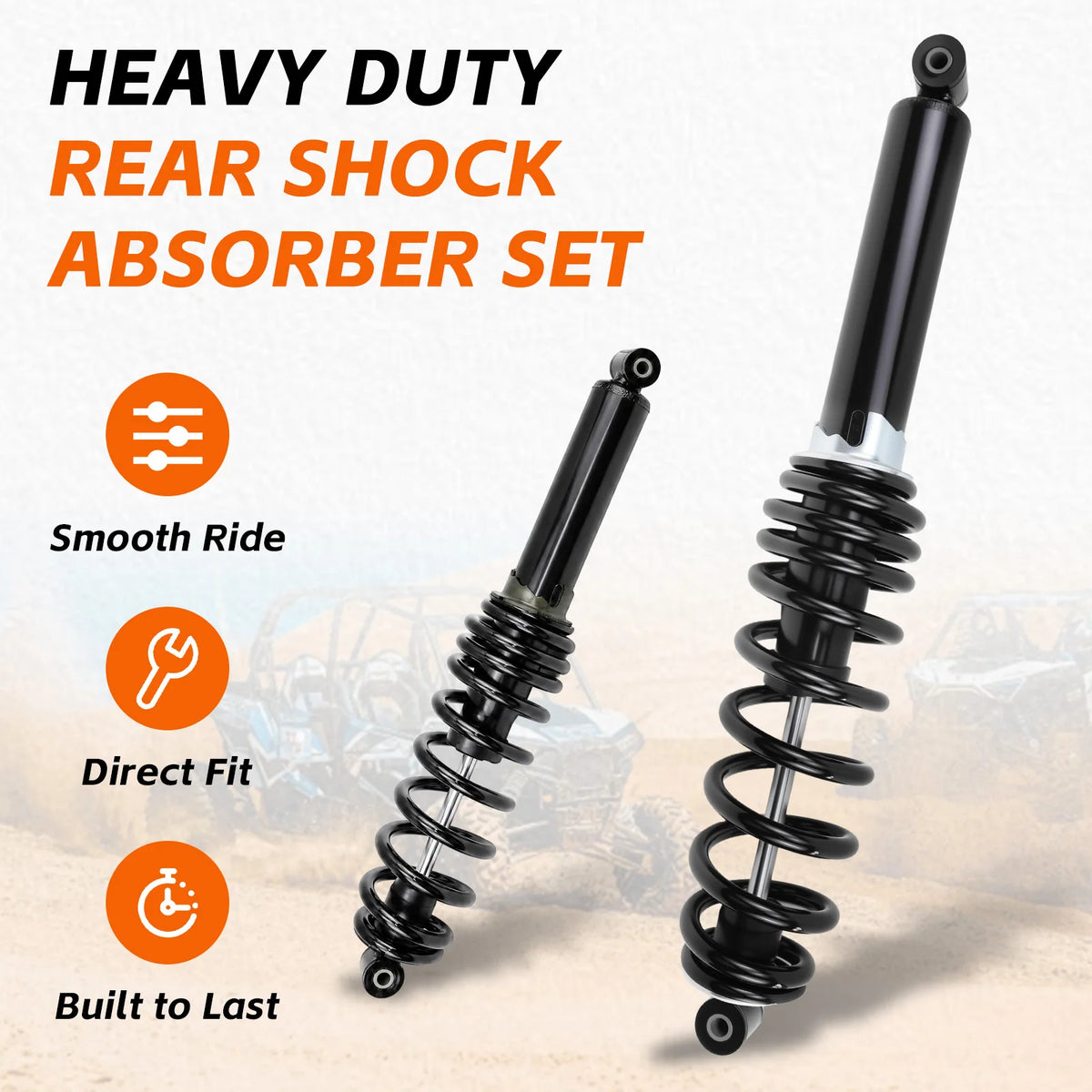 Rear Shock Absorber Replacement Kit for Polaris Ranger 570, Ranger XP 900 & Ranger XP 1000