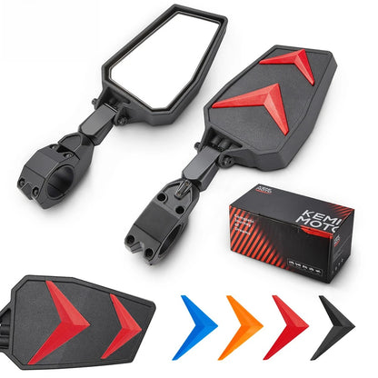 KEMIMOTO DIY Color Side Rearview Mirrors for UTV & SXS