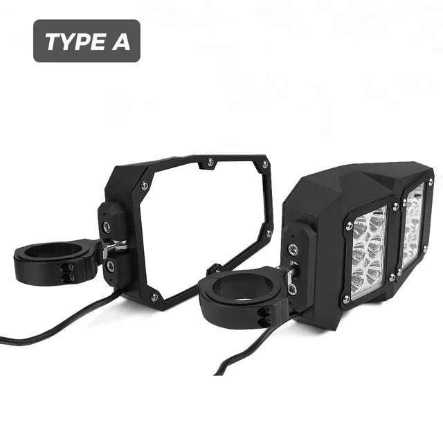 Adjustable Side Mirrors with LED Spot Lights for UTV & SXS