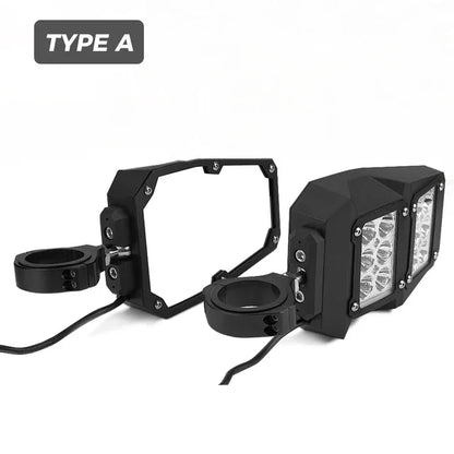 Adjustable Side Mirrors with LED Spot Lights for UTV & SXS