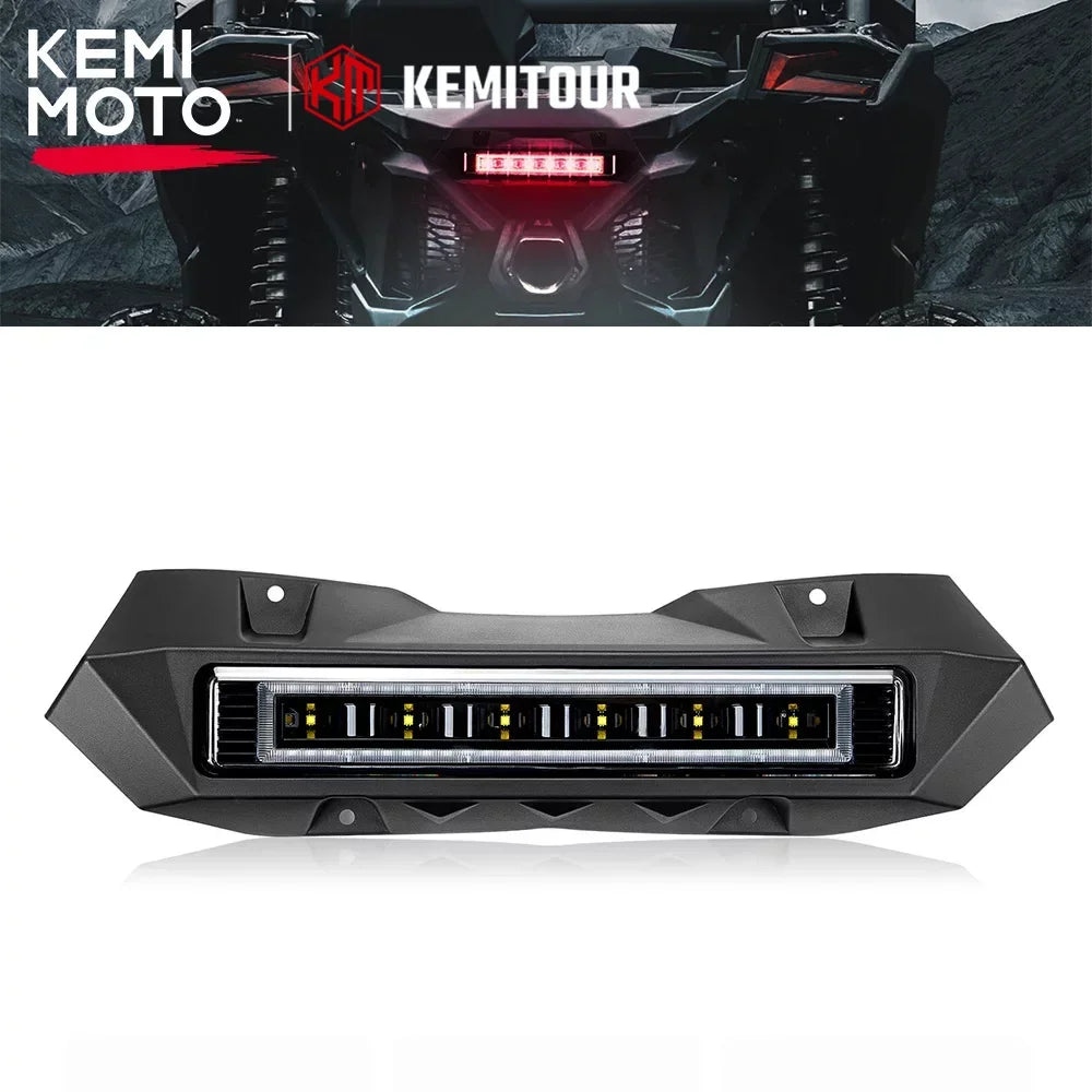 KEMIMOTO LED Rear Tail, Brake and Fog Light for Can-Am Maverick X3 (2017–2024)