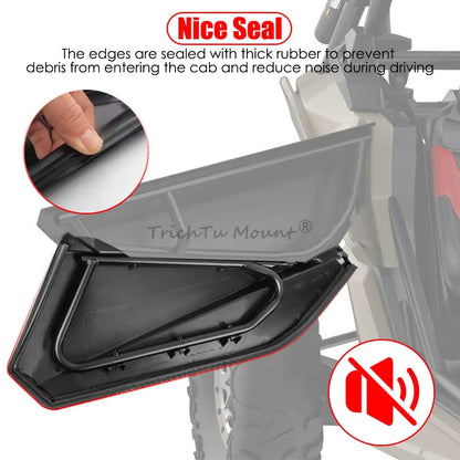 Lower Door Panel Insert Kit with Metal Frame, Matte Black for Can-Am Maverick X3 (2017–2024)