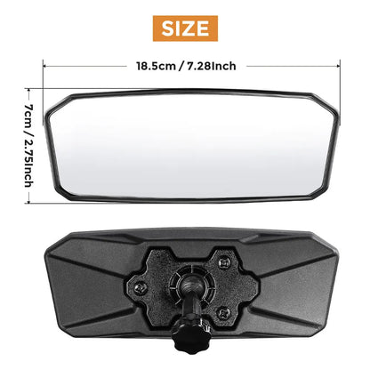 Black Convex Center Rearview Mirror for Can-Am Maverick X3, Maverick Sport & Maverick Trail