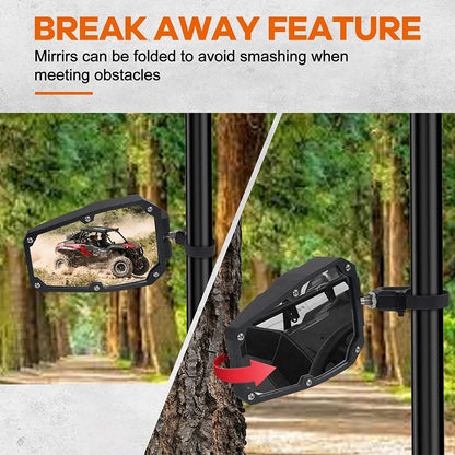 Adjustable Rearview Side Mirrors, Left and Right for CFMOTO ZForce 800, ZForce 950 & More