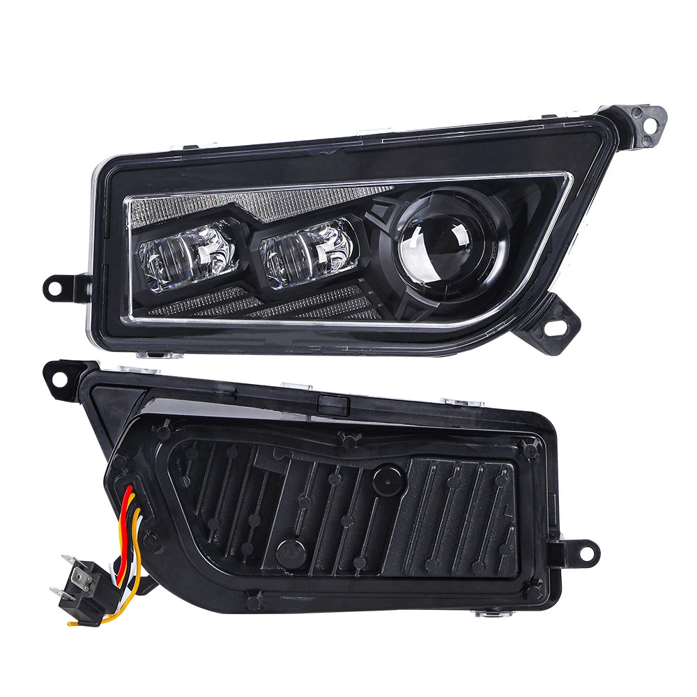 DOT LED Headlights with Turn Signals and DRL for Polaris RZR XP 1000, RZR XP Turbo & More