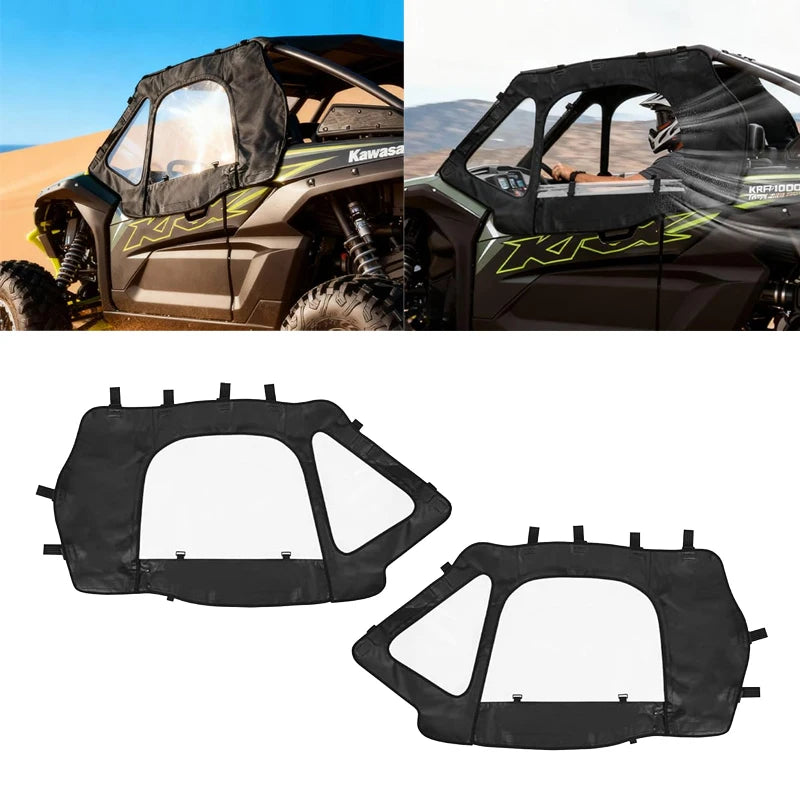 Heavy-Duty Soft Cab Enclosure Upper Doors for Kawasaki Teryx KRX 1000 (2020–2026)