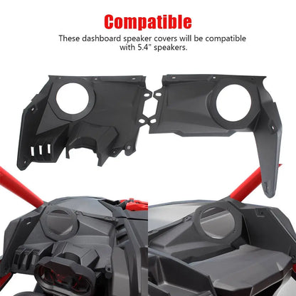 6.5-Inch Front Dash Speaker Pods Kit for Can-Am Maverick X3 (2017–2023)