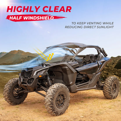 Half Front Windshield, 49.2-Inch Wide for Can-Am Maverick X3 (2017–2025)