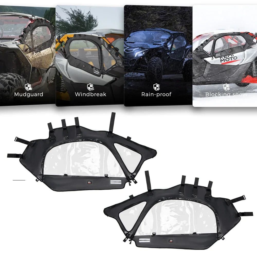 2-Seat PVC Soft Upper Door Kit for Can-Am Maverick X3 (2017–2025)