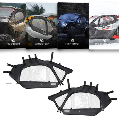 2-Seat PVC Soft Upper Door Kit for Can-Am Maverick X3 (2017–2025)