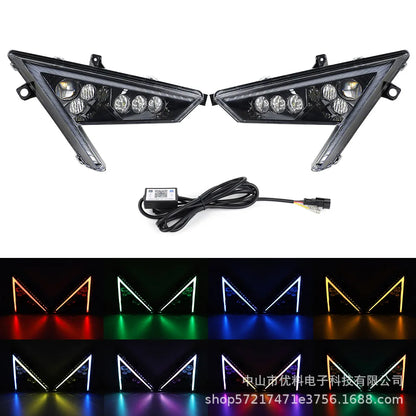 RGB LED Headlights with Symphony Color Modes for Polaris RZR Pro XP (2020–2021)