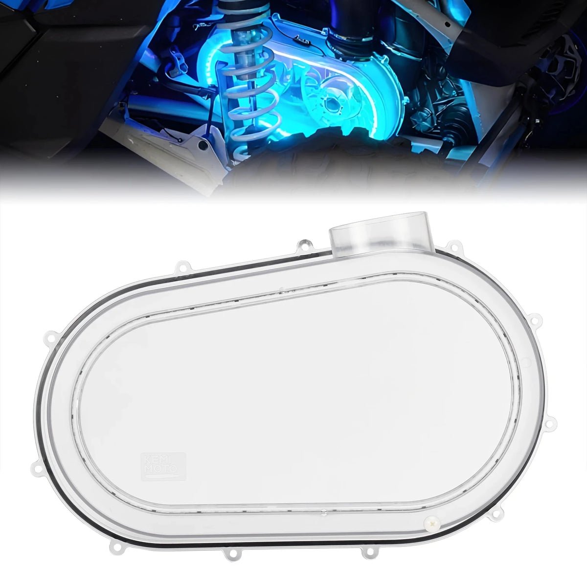 RGB LED Clear CVT Outer Clutch Cover for Can-Am Maverick X3 (2017–2025)