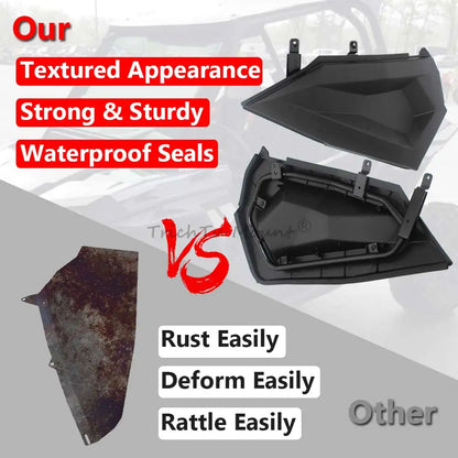 Front Lower Door Panel Inserts, Matte Black for Polaris RZR XP 1000 (2014–2023)