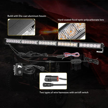 30-Inch Rear Chase LED Light Bar, Brake & Reverse for Can-Am Maverick X3 (2017–2025)