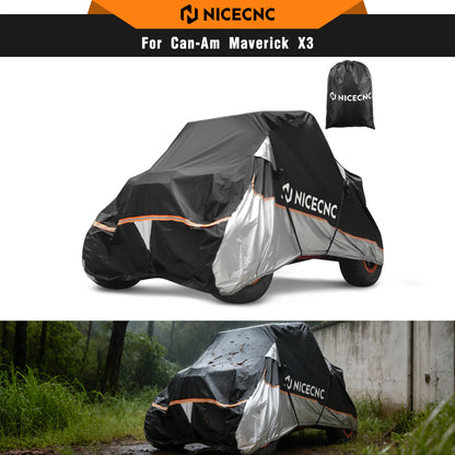 NICECNC Heavy-Duty Waterproof UTV Cover, 133 Inch for Can-Am Maverick X3, Commander & Maverick 1000R
