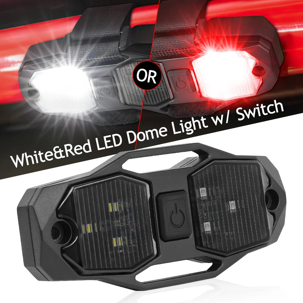 12V LED Interior Dome Light with Roll Bar Mount for UTV & SXS