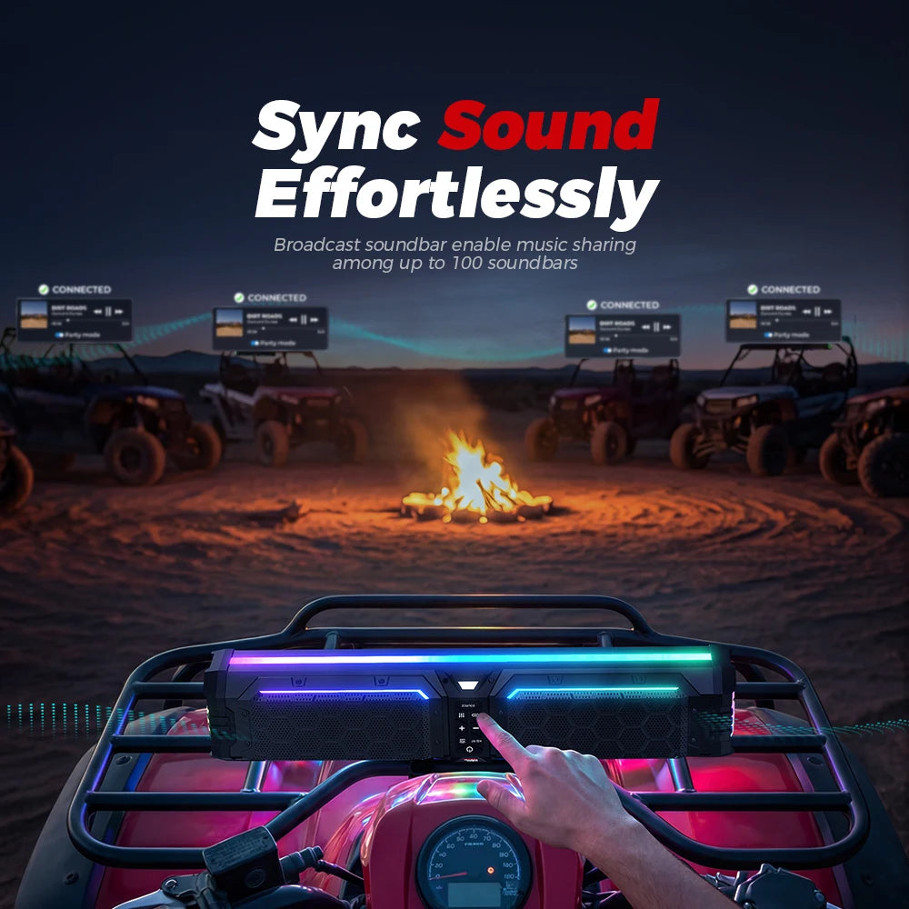Aluminum Roll Bar Sound Bar Audio System for UTV & SXS