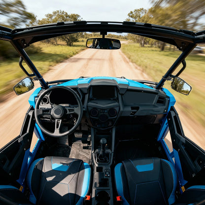 1.5-Inch Clamp-On Side Rearview Mirrors (Pair) for UTV & SXS