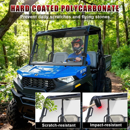 Scratch-Resistant PC Front Windshield for Polaris Ranger 570 (2015–2026)