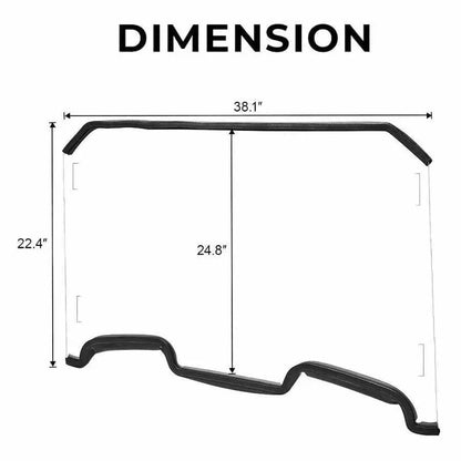 Clear Full Windshield with Clamps, Scratch-Resistant for Polaris RZR XP 1000 (2019–2021)