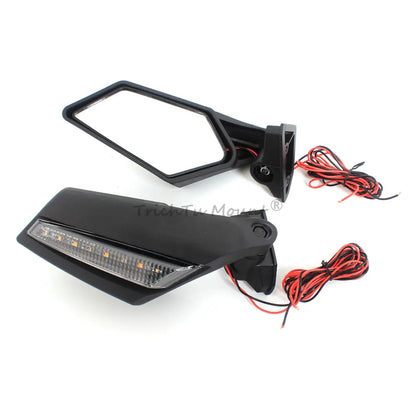 Side Mirrors with LED Turn Signal Lights for Can-Am Maverick X3 (2017–2024)