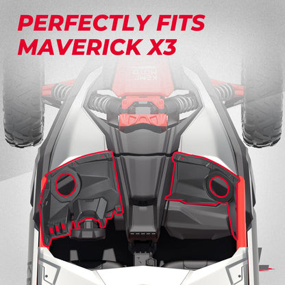 6.5-Inch Front Dash Speaker Pod Mounts for Can-Am Maverick X3 (2017–2026)