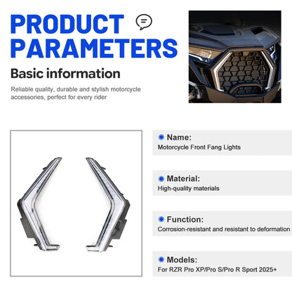 Front LED Signature Lights with RGB Turn Signals for Polaris RZR Pro XP & RZR XP 1000