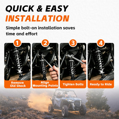 Rear Shock Absorber Replacement Kit for Polaris Ranger 570, Ranger XP 900 & Ranger XP 1000