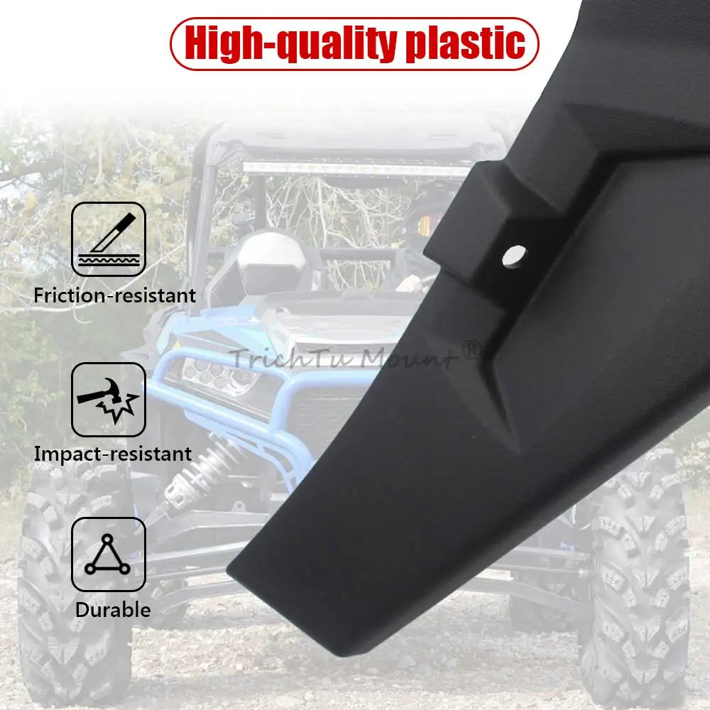 Mud Flaps Kit with Front Fender Flare Covers for Polaris RZR XP 1000, RZR XP Turbo & More