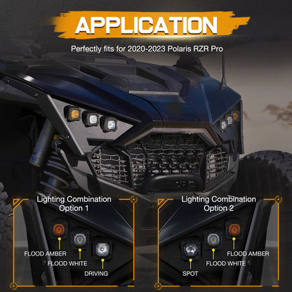 2-Inch LED Pod Lights, Spot or Flood Beam for UTV & SXS
