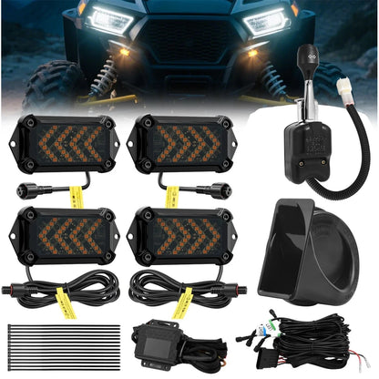 Street Legal Turn Signal Kit with 110dB Horn for UTV & SXS