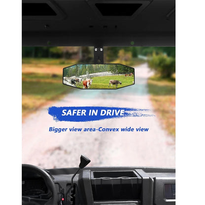 Adjustable Center Rearview Mirror for Factory Mount Tab for Polaris Ranger 570, Ranger XP 900 & Ranger XP 1000