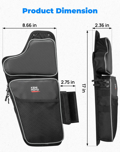 Front Lower Door Storage Bags with Knee Pads (Pair) for Polaris General (2016–2026)