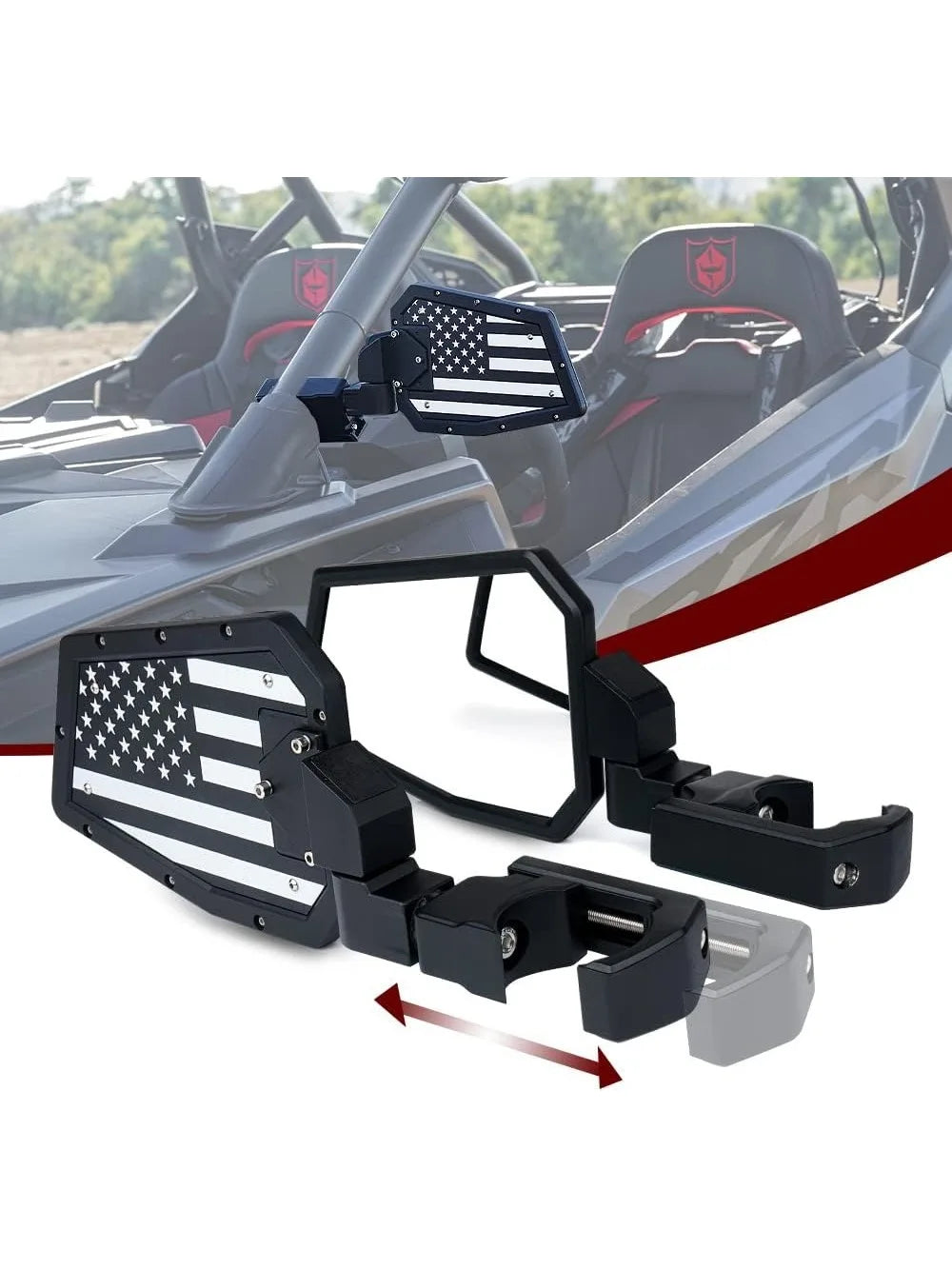 Multi-Adjustment Convex Side Mirrors for UTV & SXS