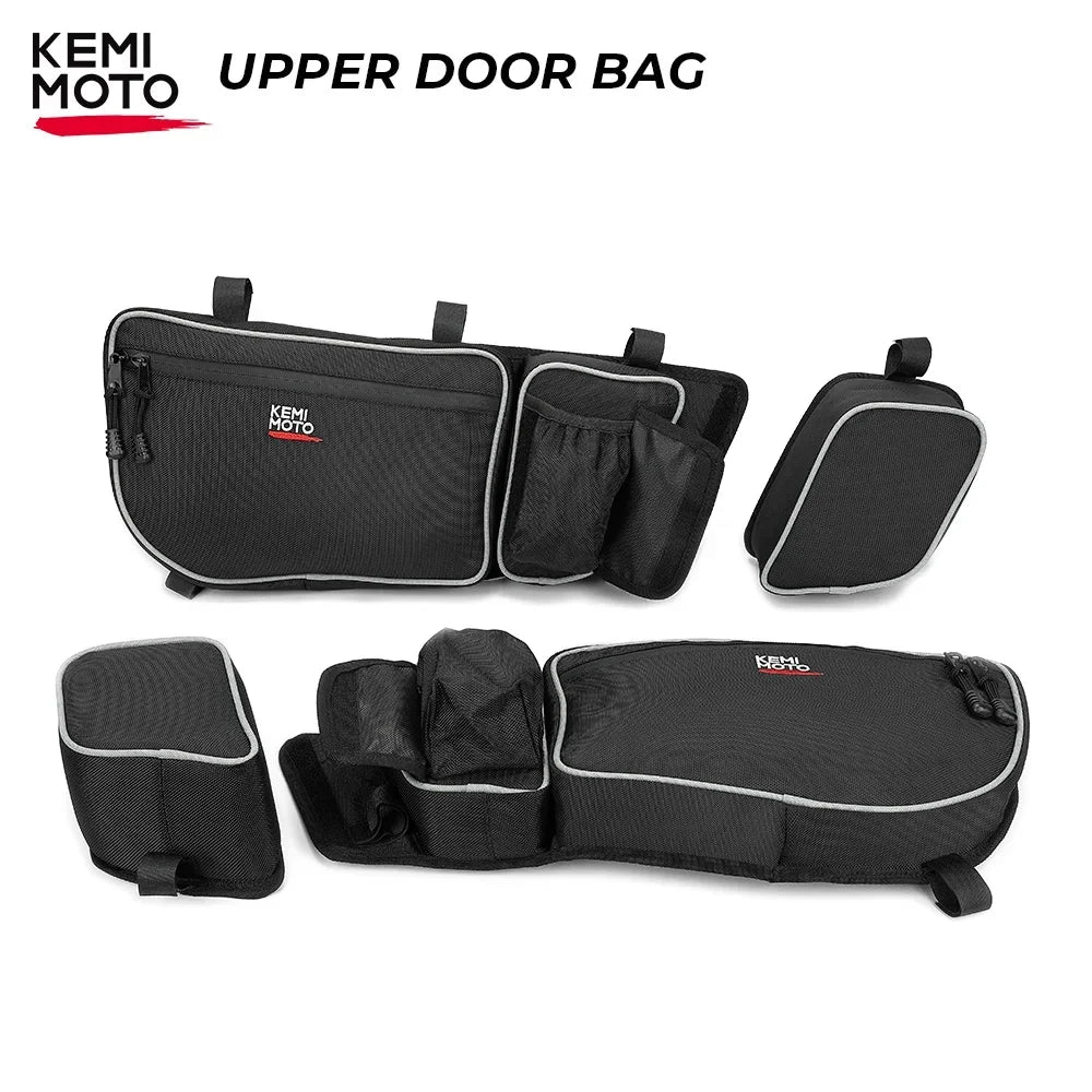 Upper and Lower Front Door Storage Bags with Knee Pad for Can-Am Maverick X3 (2017–2025)