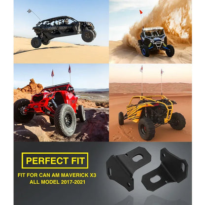Rear Pillar Whip Light & Flag Mount Brackets for Can-Am Maverick X3 (2017–2026)