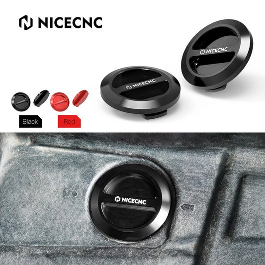 NICECNC Aluminum Floor Drain Plugs (2-Pack) for Polaris General, RZR XP Turbo & RZR Trail
