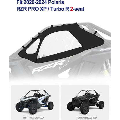 Soft Cab Enclosure Upper Doors with Windows for Polaris RZR Pro R & RZR Pro XP