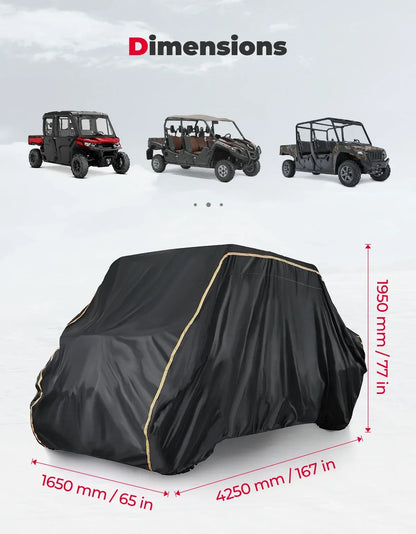 4-Seat Utility Vehicle Cover with PU Coating for Polaris Ranger XP 1000, General & RZR XP 1000