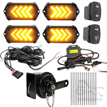 Street-Legal Turn Signal Kit with Horn and Rocker Switch for UTV & SXS