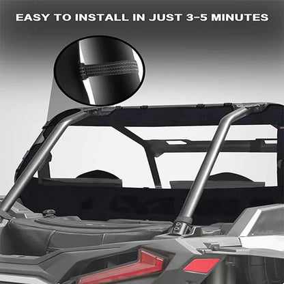 Soft Rear Windshield Wind and Mud Cover for Polaris RZR XP 1000 & RZR XP Turbo