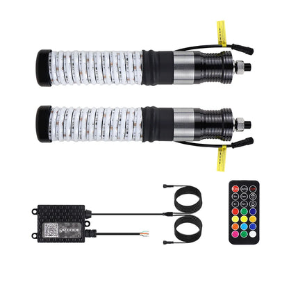 1-Foot COB LED Whip Lights, Turn Signal & Brake for UTV & SXS