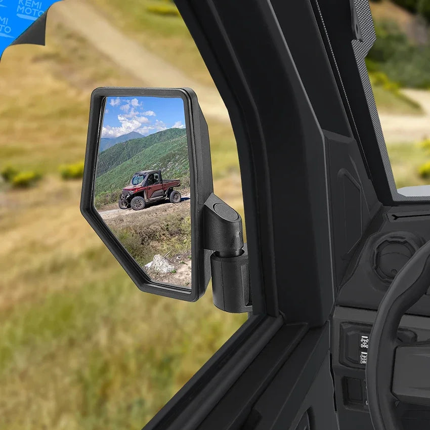 KEMIMOTO Door-Mounted Side Rearview Mirrors for Polaris Ranger XD 1500 (2024–2026)