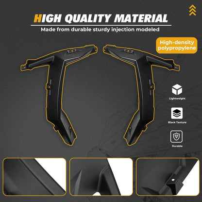 Full Coverage Fender Flares Mud Guard Set for Polaris RZR XP 1000, RZR Trail & More