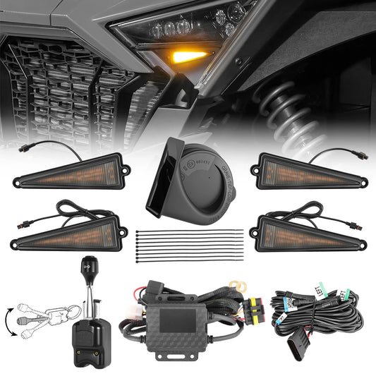 Turn Signal Horn Kit with Lever Column Switch & Hazard for UTV & SXS
