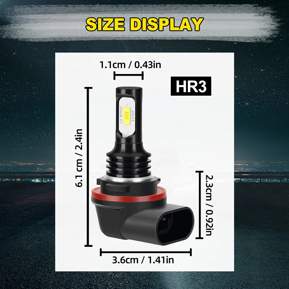 HR3 CSP LED Headlight Bulbs (2-Pack) for Kawasaki Teryx & Teryx4