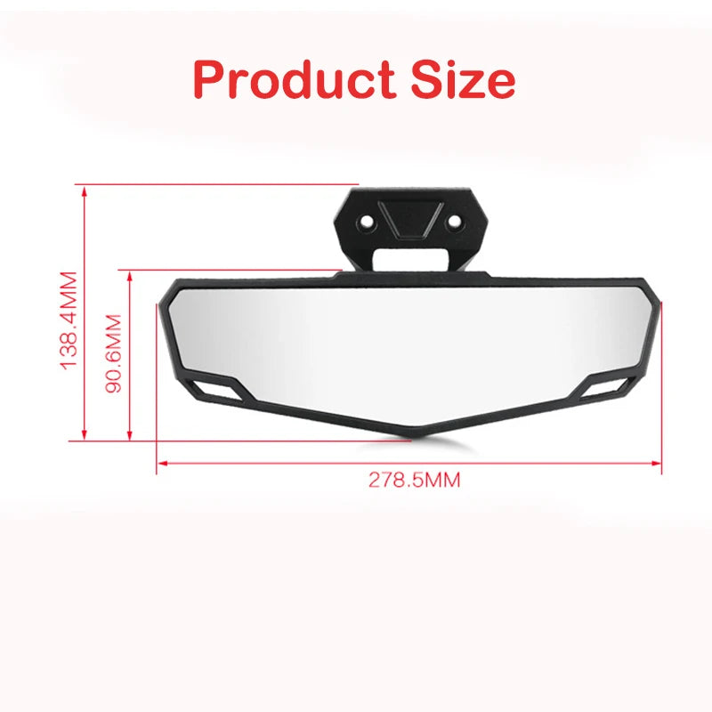 Aluminum Convex Center Mirror with LED Light for Polaris RZR Pro XP, RZR Pro R & RZR Turbo R